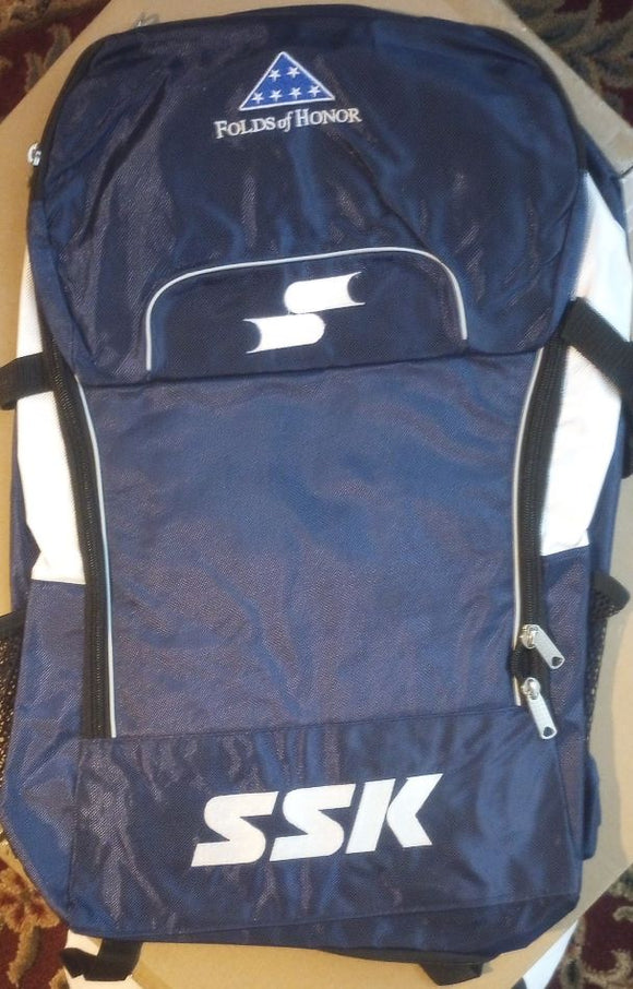SSK Folds of Honor Travel Backpack Bat Pack Baseball / Softball Navy
