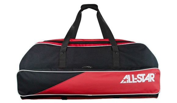 All-Star BB2 Pro Model Deluxe Catcher's Bag with Bat Sleeve Red