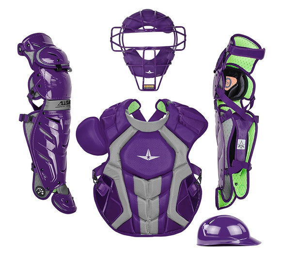 All-Star CKCCPRO1X-TM System 7 Axis Adult Pro Catchers Set Traditional Mask Purple