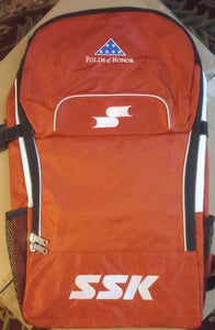 SSK Folds of Honor Travel Backpack Bat Pack Baseball / Softball Red