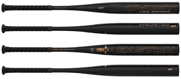 Easton FP23GHUB10 Ghost Unlimited Pitch Black Fastpitch Bat Various Sizes