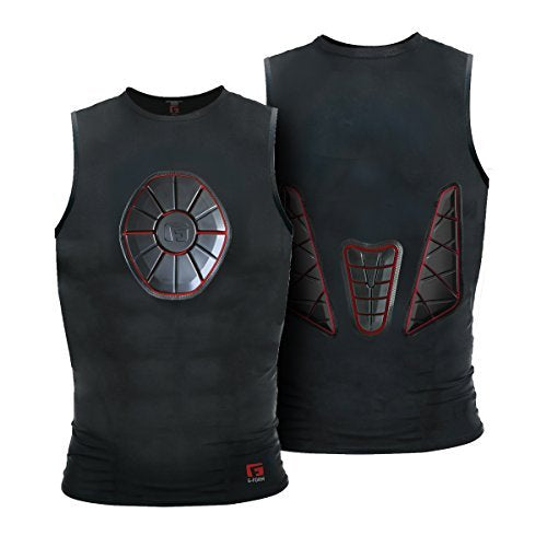 G-Form SN0205 Black/Red Adult Sternum/Chest/Back Guard Protective Shirt Var Size
