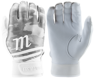 DEMO 1 Pair 2022 Marucci MBGCRX Crux Batting Gloves White / Gray Adult XX-Large