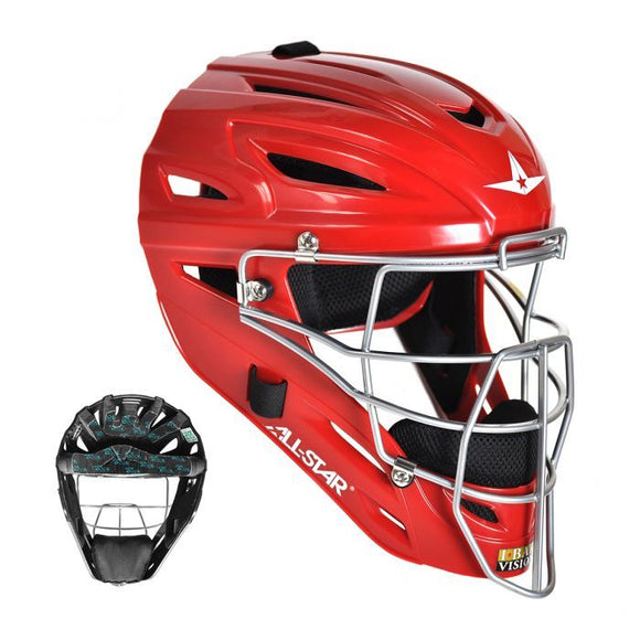 All-Star MVP2400 Scarlet Red Adult MVP Ultracool Hockey Style Catchers Helmet