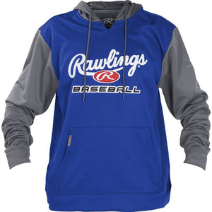 Rawlings Baseball PFHPRBB Royal/Grey Small Logo Hoodie Hooded Sweatshirt