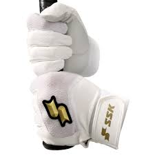 1 Pair SSK Prime 1.0 Batting Gloves Adult White X-Small