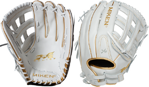 Miken PRO140-WG 14" Pro Series Gold Slowpitch Softball Glove White / Gold