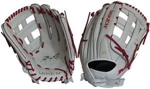 Miken PRO135-WS 13.5" Pro Series Slowpitch Softball Glove White / Red