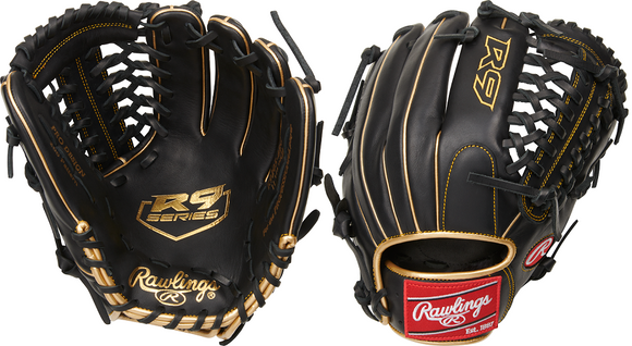 Rawlings R9205-4BG 11.75 R9 Gold Glove Baseball Glove Standard Fit Youth