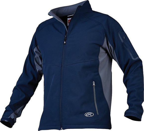 Rawlings Navy Blue Adult Mens Small Reign Thermal Jacket Full Front Zip