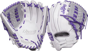Rawlings RLA125-18WPG 12.5" Liberty Advanced Softball Glove White/ Purple / Gray