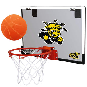 Jardeen Wichita State Shockers NCAA Game On Door Basketball Hoop Ball Set