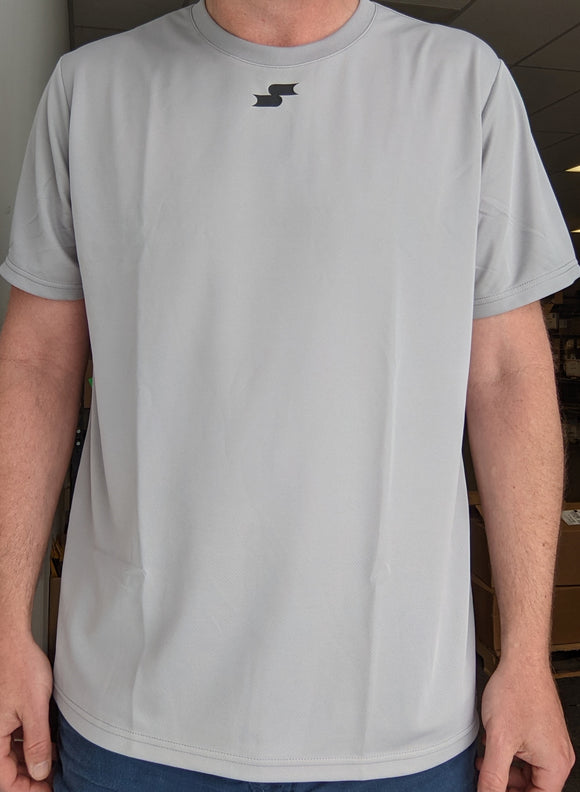 SSK BT020US Light Grey Adult Large Performance T-Shirt Team Training Baseball