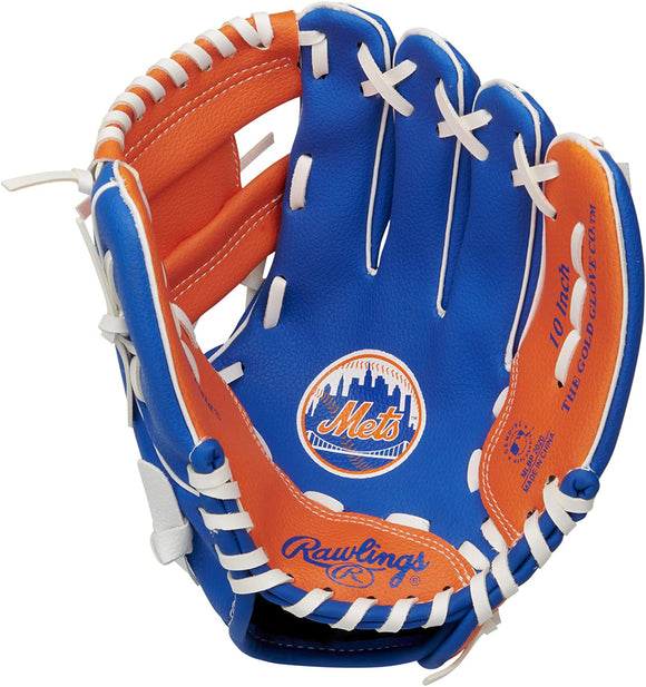 Rawlings MLB Team Logo Youth Glove New York Mets Right Hand Throw 10 inches
