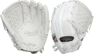 Rawlings RLA120-3WSS 12" Liberty Advanced Softball Glove White/ White Speedshell