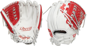 Rawlings RLA125-18WSP 12.5" Liberty Advanced Softball Glove White / Red / Plat
