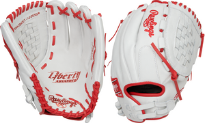 Rawlings RLA125-3S 12.5" Liberty Advanced Softball Glove White / Red